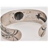 Image 4 : Navajo Hand Stamped Sterling Cuff Bracelet