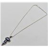 Image 6 : Navajo Sterling Inlay Pendant Necklace