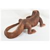 Image 2 : Large Carved Wood Komodo Dragon Lizard Statue