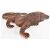 Image 4 : Large Carved Wood Komodo Dragon Lizard Statue