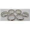 Image 1 : 4 Estate Sterling and Cut Glass Coasters