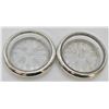 Image 5 : 4 Estate Sterling and Cut Glass Coasters