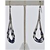 Image 2 : Navajo Liquid Silver and Lapis Bead Earrings