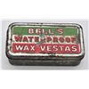Image 1 : Antique Bell's Waterproof Wax Vestas Matches Tin