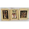 Image 1 : 3 Pieces of Egyptian Hand Painted Papyrus
