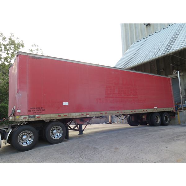 Red 40-Foot Cargo Trailer w/ Chassis