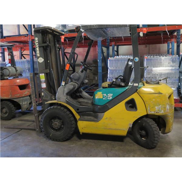 Komatsu FG25T Propane Forklift, 3669 Hours, Starts & Runs (seat sensor disconnected, does not move)