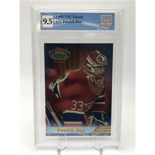 1995 TSC FINEST #11 PATRICK ROY GCG GRADED 9.5