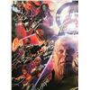 Image 2 : CAST SIGNED AVENGERS END GAME FULL SIZE MOVIE POSTER WITH INSCRIPTIONS (RA COA)