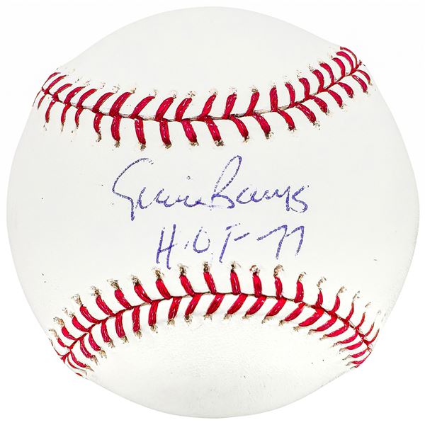 ERNIE BANKS SIGNED AND INSCRIBED OFFICIAL BASEBALL (BECKETT COA