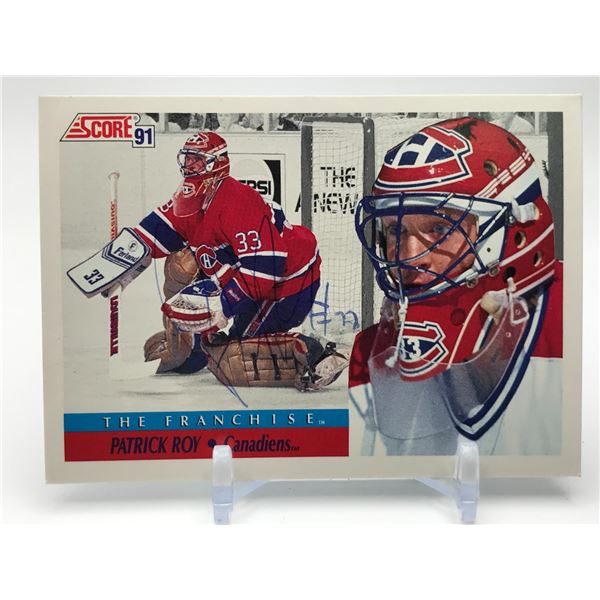 SIGNED 1992 SCORE PATRICK ROY NO. 314