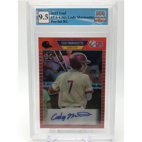 2021 LEAF CODY MORISSETTE RC AUTO 4/10 (GCG 9.5)