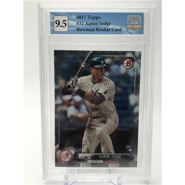 2017 TOPPS BASEBALL AARON JUDGE ROOKIE CARD (GCG 9.5)