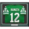 Image 1 : JOE NAMETH SIGNED AND CUSTOM FRAMED NY JETS JERSEY (PSA COA)