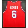 Image 2 : JULIUS ERVING SIGNED AND CUSTOM FRAMED 76ERS JERSEY (BECKETT COA)