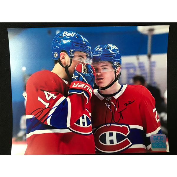 NICK SUZUKI AND COLE CAUFIELD DUAL SIGNED MONTREAL CANADIANS 8 X 10 (GCG HOLO)