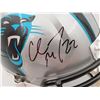 Image 2 : CHRISTIAN MCCAFFREY SIGNED CAROLINA PANTHERS FULL SIZE HELMET (BECKETT COA)