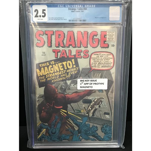 MARVEL COMICS STRANGE TALES NO.84 (1ST PROTOTYPE MAGNETO) CGC 2.5