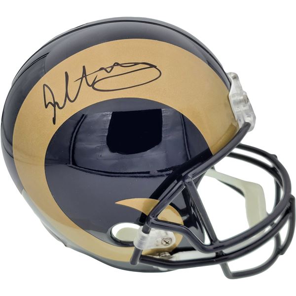 TODD GURLEY SIGNED L.A RAMS FULL SIZE HELMET (BECKETT COA)