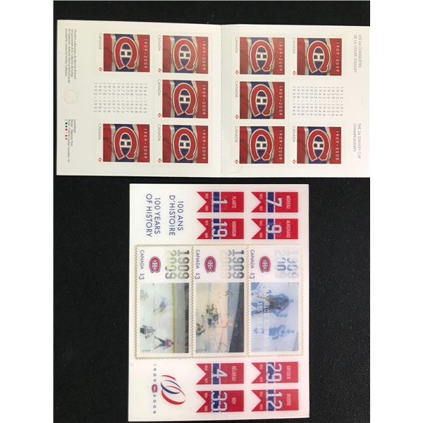 UNCUT BLOCK OF MONTREAL CANADIANS 3 DOLLAR STAMPS