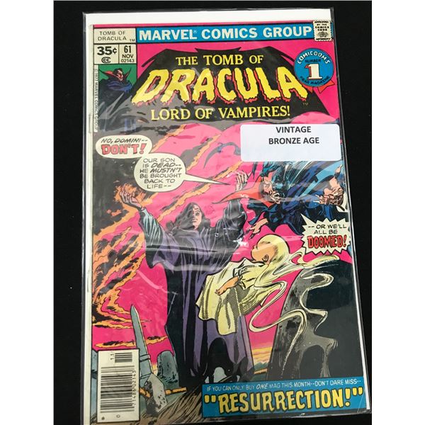 MARVEL COMICS NO.61 THE TOMB OF DRACULA LORD OF VAMPIRES (VINTAGE BRONZE AGE)