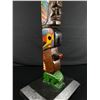 Image 2 : Nicely Detailed Hand Carved and Painted Wooden Totem Pole approx. 48" high