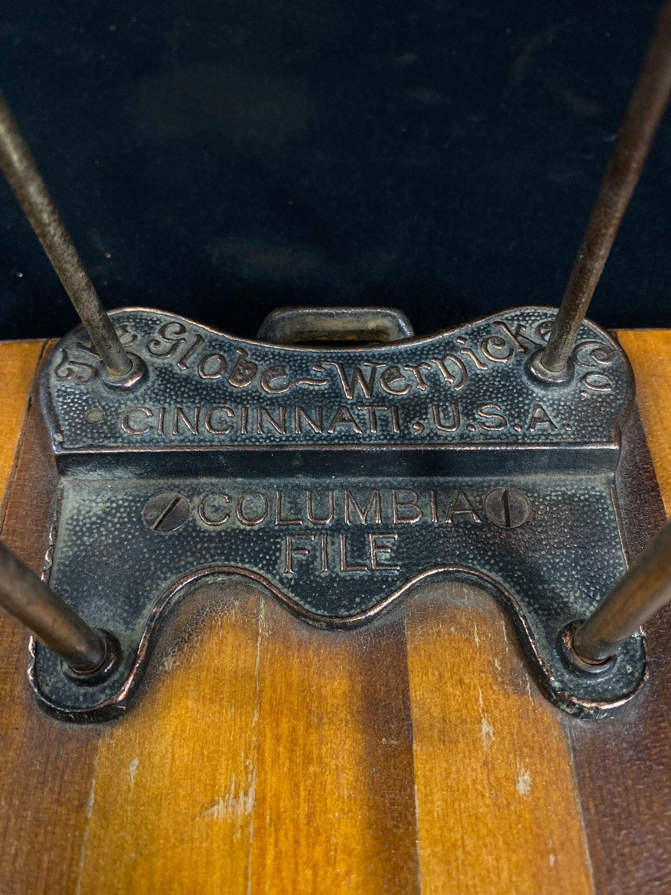 Vintage GlobeWernicke Co. Wood & Metal Clipboard