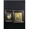 Image 1 : 2 Vintage Wood Framed Pictures, 1 Old Woman Reading, 1 Rembrandt approx. 16" x 13"