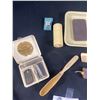 Image 2 : Vintage French Ivory Grooming Tools - Travel & Straight Razors, Comb +