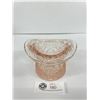 Image 1 : Vintage Fenton Buttons & Bows Pressed Glass Top Hat - Pink Tinge To Clear