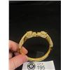 Image 2 : Beautiful Goldtone Kissing Leopards Bracelet w/Side Hinge Opening