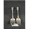 Image 1 : 2 Antique UK Silver Serving Spoons