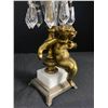 Image 2 : Vintage Heavy Brass Cherub Candle Holders On Marble . Marked A.Beck NY