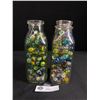 Image 1 : 2 Vintage Milk Jars Of Marbles