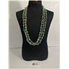 Image 1 : Very Long Triple Strand Genuine Vintage Turquoise Necklace