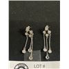 Image 2 : 925 Sterling Silver Dangle Earrings w/Stones