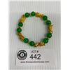 Image 2 : Oriental Bracelet w/5 Foo Dogs & Green Beads