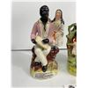 Image 2 : 2 Vintage Staffordshire Figure Of Uncle Tom & Eva