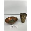 Image 1 : Antique Copper Bowl & Cup