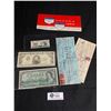 Image 1 : 1954 Canadian $1, $100 Film Production Bill, 1946 Bank Of Commerce Receipt(Ken's Garage) 1942 Forest