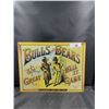 Image 1 : "BULLS & BEARS" TIN SIGN-REPRODUCTION