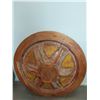 Image 2 : ANTIQUE FOLK ART PAINTED MILL WOOD WHEEL