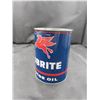 Image 2 : VINTAGE MOBIL PEGASUS LUBRITE MOTOR OIL US QUART CAN