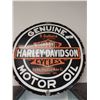Image 1 : AMAZING HARLEY DAVIDSON MOTORCYCLES MOTOR OIL PORCELAIN SIGN