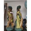 Image 1 : PAIR VINTAGE POLYNESIAN CHALKWARE STATUES