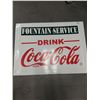 Image 1 : DRINK COCA COLA FOUNTAIN SERVICE METAL SIGN