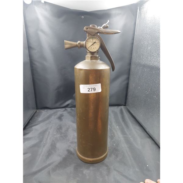 1920'S BRASS FIRE EXTINGUISHER