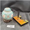 Image 2 : VINTAGE CARLTON WARE PEN STAND & ASIAN GINGER JAR
