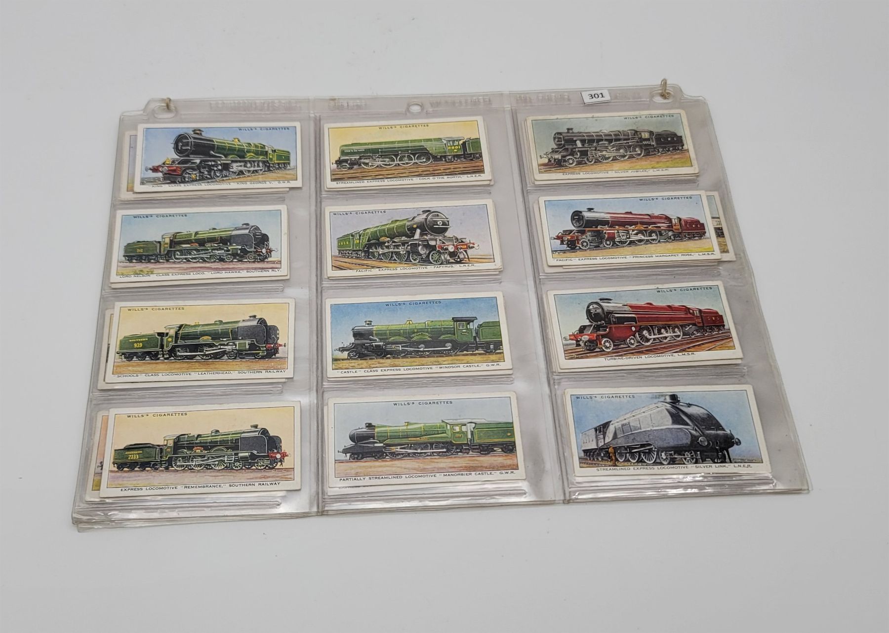Railway Engines 1936 WD & HO Wills Cigarette Cards Full Set 50
