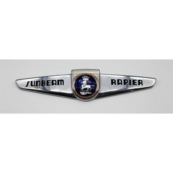 British Sunbeam Rapier Car Hood Emblem Badge